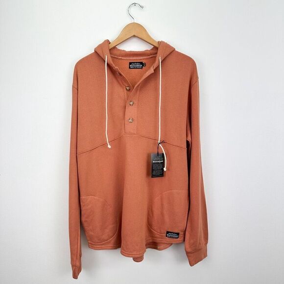 Muttonhead Unisex Cloud Fleece Bamboo Camping Hoodie Terra Cotta - Picture 3 of 13